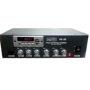 국산앰프PA-30 USB  FM 방송용앰프 미니하이파이 스테레오 PC MP3 연결 스피커앰프 매장용 카페용 마이크 뮤직용앰프 AV
