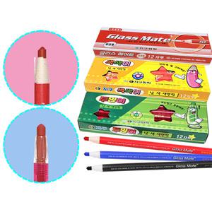 채점용 빨간색연필 1다스(12자루) 지구화학색연필  빨강