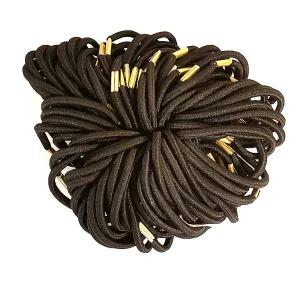 얌뚱이 4mm 쇠팁100개 머리끈 헤어 끈 슈슈 검정 선물