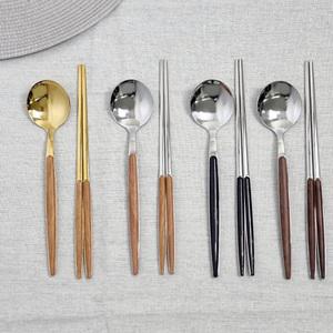 예쁜 투톤 한식 커트러리 수저세트 젓가락 숟가락