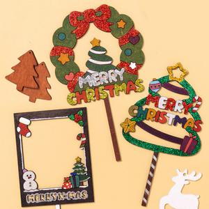 [문구티쳐] 민화샵 크리스마스 토퍼 (3중택1) 디저트토퍼 케익픽 데코픽 케익장식픽