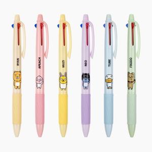 카카오프렌즈 멀티 다색 3색 볼펜 0.7mm