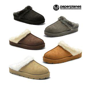 [페이퍼플레인] 남녀공용 겨울신발 털슬리퍼 털실내화 어그슬리퍼 털신 방한화 PP1144