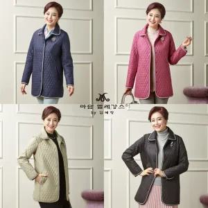 [마담엘레강스][마담엘레강스]스포티 바인딩 양면 퀄팅 재킷 K211JK01