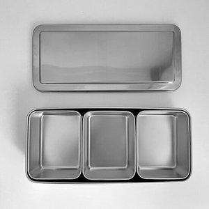 칸칸밧드 뚜껑있는 밧드 스텐밧드 반찬통 나눔용기 3구