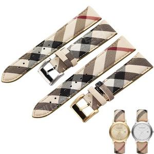 [호환]버버리 시계줄 체크 패턴 가죽 스트랩 BU9025 BU9026 20mm