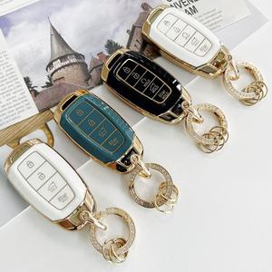 TPU 현대차키케이스+큐빅키링/4~5버튼 아반떼CN7 그랜져IG 팰리세이드 싼타페TM 베뉴 스마트키케이스