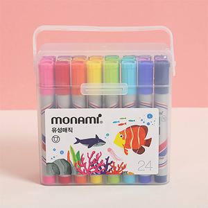 모나미 유성매직 24색 세트 (둥근닙)