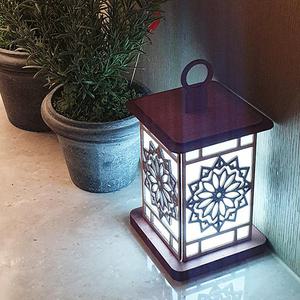 [문구티쳐] 토단 LED 전통 한지 무드등 만들기 1인세트 diy 전통무드등 민속소품 만들기 USB 충전식 원목격자등