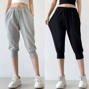 [하프클럽/]커스텀 7부 배기팬츠 기본템 트레이닝 팬츠 운동복 일상복 홈웨