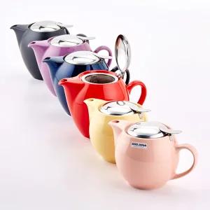 제로재팬 도자기 티포트 라운드 티팟세트 스텐 필터 차거름망 주전자