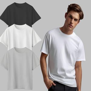 [3장세트] 티창고 국내생산 30수 성인 남녀공용 라운드 기본 무지 반팔 면티