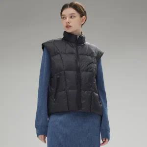 [스케쳐스]여성 아이코닉 튜브 패딩 베스트(블랙)