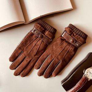 스마트폰 터치 장갑 남성 클래식 바이크 이탈리아 수입 양가죽 스웨이드 레더 가죽 장갑