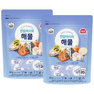 해표 한알레시피 해물 80g x 2개 / 코인 육수 국물 요리