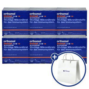 [쇼핑백증정] 오쏘몰 이뮨 멀티비타민 미네랄 (액상 20ml + 정제 919mg) x 30개입 6개 / WJ