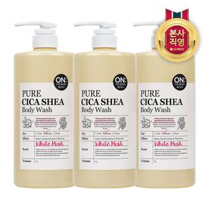 온더바디 퓨어시카 정말 순한 온가족 바디워시 화이트머스크향 1000ml 3개