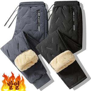 남성 방한 패딩바지 융털 트레이닝 팬츠(2color)