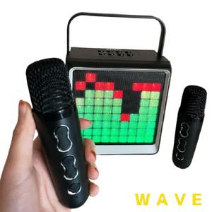 지와이 WAVE LED 블루투스 고음질 스피커 이동식오디오 엠프 노래방기계 공연장