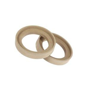 VekAuto 쌍 자동차 베이지 스피커 스페이서 링 어댑터 브래킷 장착 홈 베젤 플레이트 우드 77mm ID 3.5인치 자동 액세서리