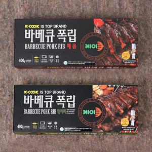 [롯데백화점]인정식탁 케이쿡 바베큐폭립 400g 1팩 + 매콤폭립 400g 1팩
