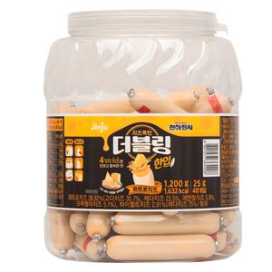천하장사 더블링 한입 콰트로치즈 1200g (25g 48개입) 대용량