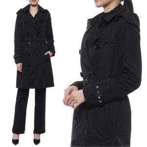 [버버리](마산점) 22SS 여성 켄싱턴 태피터 트렌치코트 (8033520_BLACK_22S)