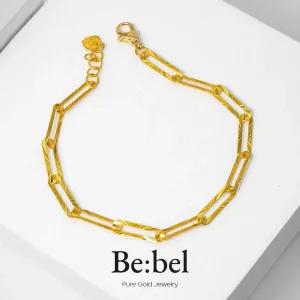 순금팔찌 3.75g 24k 여자 사각 체인 18k장식추가중량 비벨 한돈 1돈