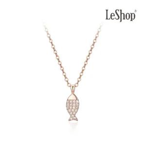 [르샵주얼리] 14K 샤인 물고기 목걸이(GoldPlated)_LJ5119BRN