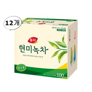 동서 업소용 현미녹차 130g (1.3g x 100티백) x 12개