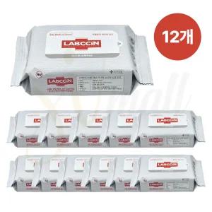 애경 랩신 손소독 티슈 20매 x 12개 휴대용 알콜 항균물티슈