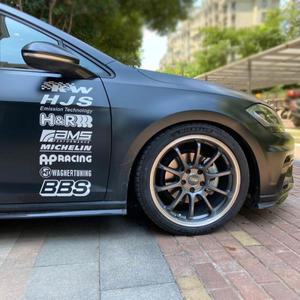 S/L 반사 레이싱 도어 데칼 세트 그래픽 스폰서 비닐 스티커 자동차 액세서리