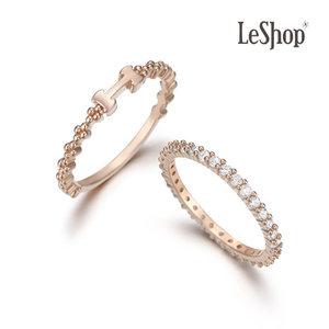 [르샵주얼리] 14K 헤이븐 반지 2종 세트(GoldPlated)_LJ5138BRR