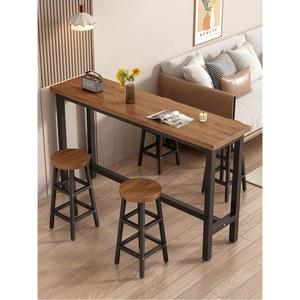 바 테이블 가정용 거실 벽면 긴 작은 베란다 캐주얼 밀크티 가게 커피 다리