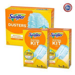 [스위퍼]더스터180 먼지떨이 스타터킷(핸들1입,리필5입)x2개&스위퍼더스터180 먼지떨이 리필 18입