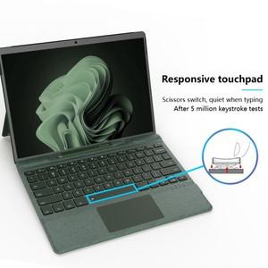 2025  색상 Microsoft Surface Pro 8/9/X/10/11 펜 슬롯, 터치패드 및 7색 백라이트 키보드가 포함된 Bluet