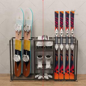 양면 스노우보드 전시대 바퀴가달린블랙 정리대 거치대 85x40x160CM 랙 보관대