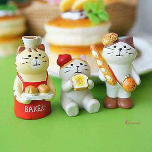 빵가게 선반 형제 테이블 미니어처 고양이 3종세트 고양이형 제3종세트opq721