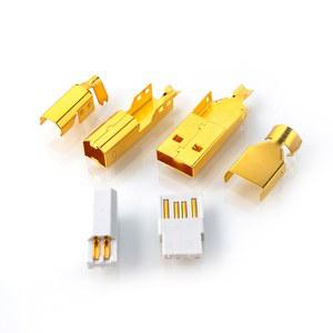 PURELINE USB 플러그 2 0 유형 A B 구리 금도금 5u HIFI DIY 인터페이스 터미널 포트 데이터 라인 커넥터 디코더 5U