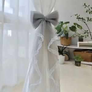 핏픽 레이스 리본 커튼 타이백 2p 장식 끈 커튼타이