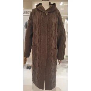 [아이잗컬렉션](타임스퀘어점패션관)꽈배기 후드 롱 가디건 (CRAE1CD631)