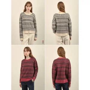 갤러리아 올리비아로렌 패턴 자가드 풀오버 니트 VVCBL4WA181