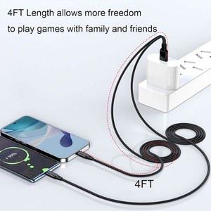 2 in 1 듀얼 USB C 멀티 Type 분배기 케이블 6A 빠른 충전 고속 데이터 전송 나일론 코드 A 충전기 와이어