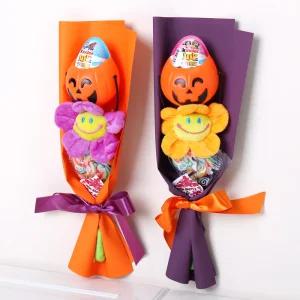 롱슬림 킨더조이 사탕 꽃다발(할로윈데이 버전) - 유치원 어린이집 답례품 사탕부케 선물