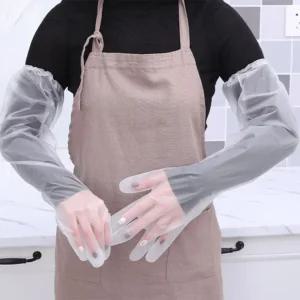 주방 일회용 비닐긴장갑 설거지 세차 롱위생장갑 60cm