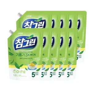[참그린]레몬녹차 기름기뽀드득 1.2L 리필 x 10개