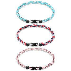 준킨 야구 목걸이, 팀 선물용 세 가지 땋은 밧줄 티타늄 목걸이 남자 선수 소프트볼 팬 스포츠