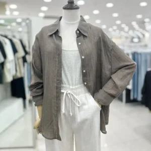 반에이크 HC41 린넨 시스루 셔츠 나시세트  VB57BLM303P