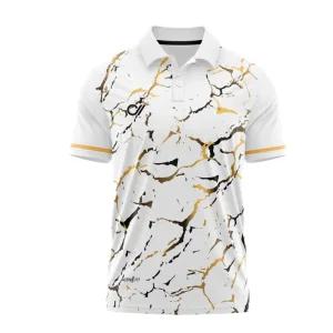 그래픽 볼링 유니폼 카라 반팔 티셔츠 화이트