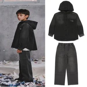 [AK수원점] [블루테일] 그레이데님후드셔츠 상하세트 AZG3BL01GY / AZG3PT01GY